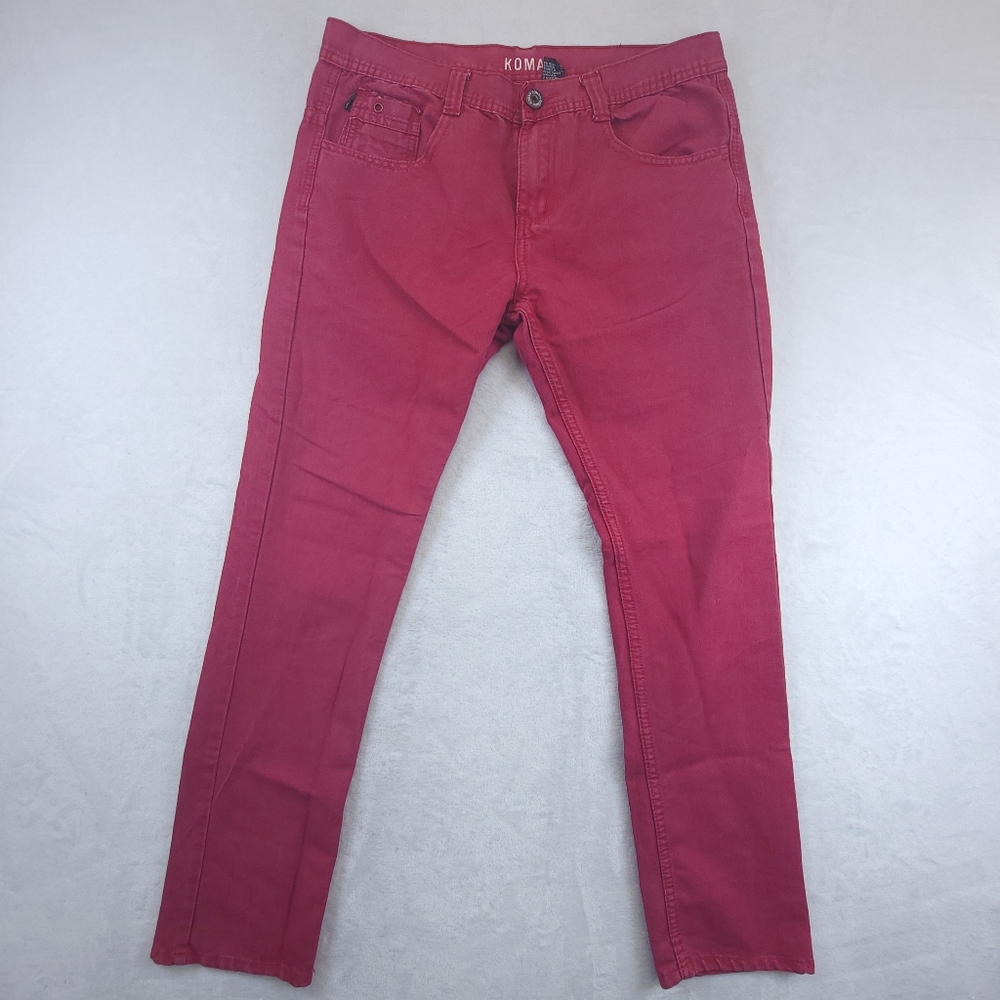 Vintage Y2K Koman Jeans Mens Size 31x32 Denim Red Straight
